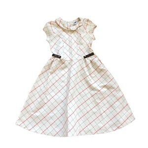 Janie and Jack Charming Dress with Red Plaid Pattern